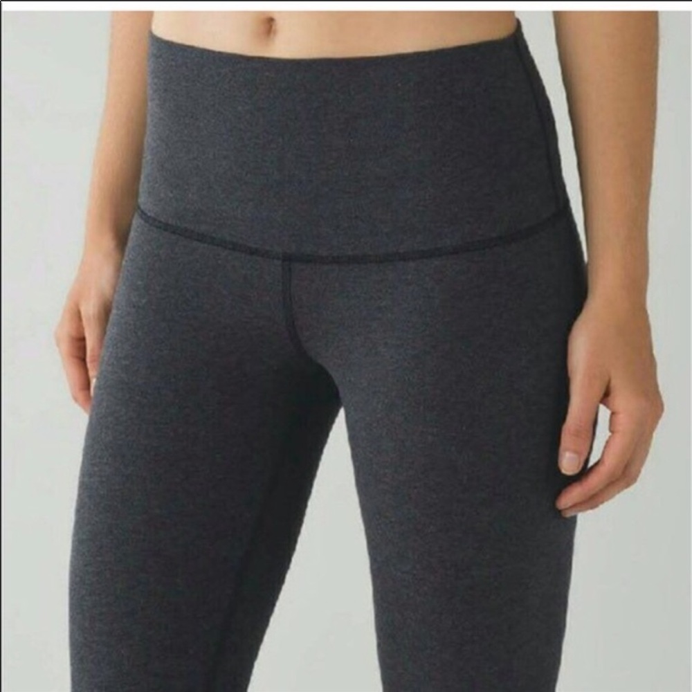 Lululemon dark gray high waist legging crop size 4